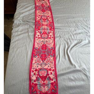 Warriors In Pink Silk Scarf Pink & Teal Floral Print Fordcares